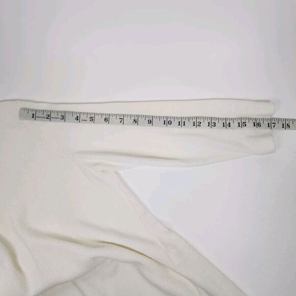 J Jill Sweater Waffle Knit 3/4 Sleeve Cream Women's Cotton Blend XSP V Neck - Picture 9 of 9